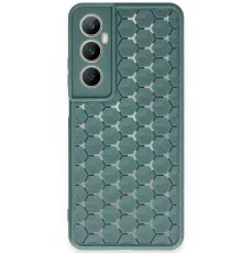 Realme C65 Kılıf Petek Silikon Kapak - Koyu Yeşil