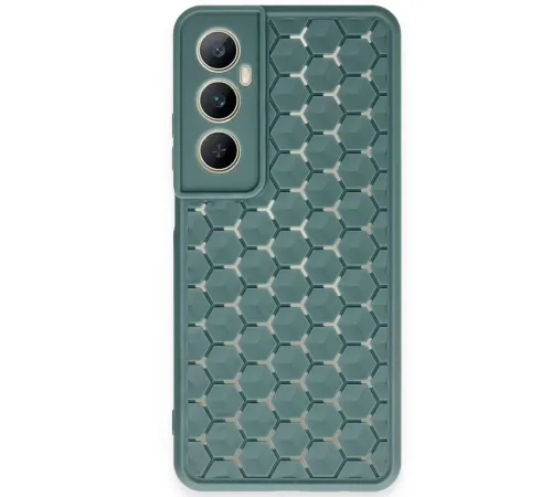 Realme C65 Kılıf Petek Silikon Kapak - Koyu Yeşil