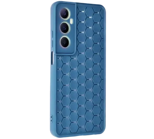 Realme C65 Kılıf Petek Silikon Kapak - Mavi