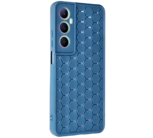 Realme C65 Kılıf Petek Silikon Kapak - Mavi