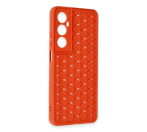 Realme C65 Kılıf Petek Silikon Kapak - Kırmızı