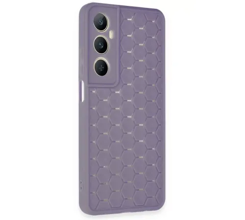 Realme C65 Kılıf Petek Silikon Kapak - Lila