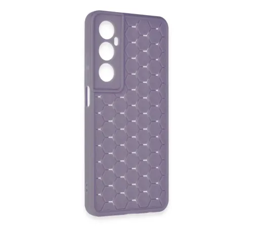Realme C65 Kılıf Petek Silikon Kapak - Lila