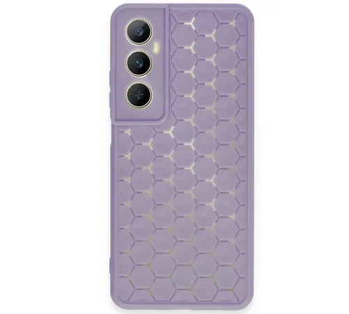 Realme C65 Kılıf Petek Silikon Kapak - Lila