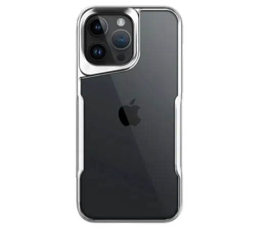 Apple iPhone 14 Pro Max Kılıf Boyi Silikon Kapak - Gümüş