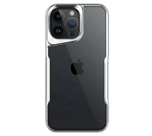 Apple iPhone 14 Pro Max Kılıf Boyi Silikon Kapak - Gümüş