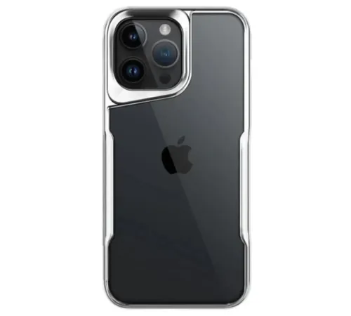 Apple iPhone 15 Pro Max Kılıf Boyi Silikon Kapak - Gümüş