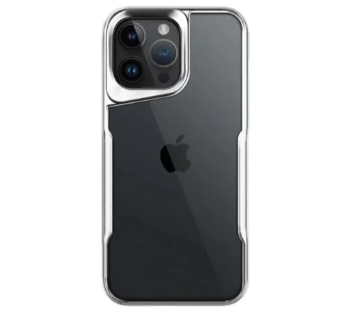 Apple iPhone 15 Pro Max Kılıf Boyi Silikon Kapak - Gümüş