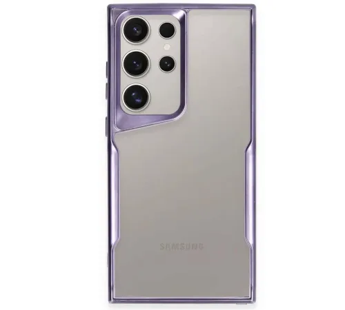 Samsung Galaxy S23 Ultra Kılıf Boyi Silikon Kapak - Derin Mor
