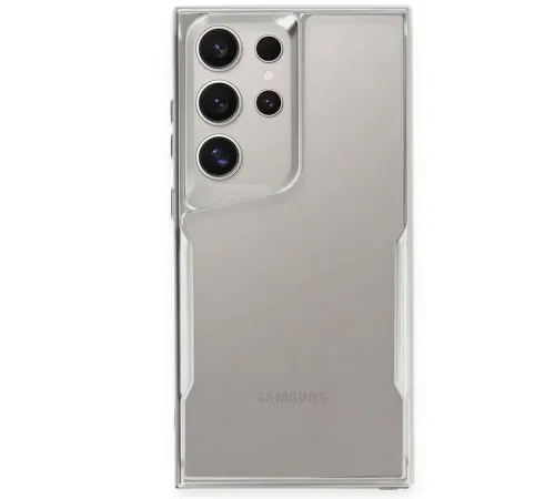 Samsung Galaxy S24 Ultra Kılıf Boyi Silikon Kapak - Gümüş