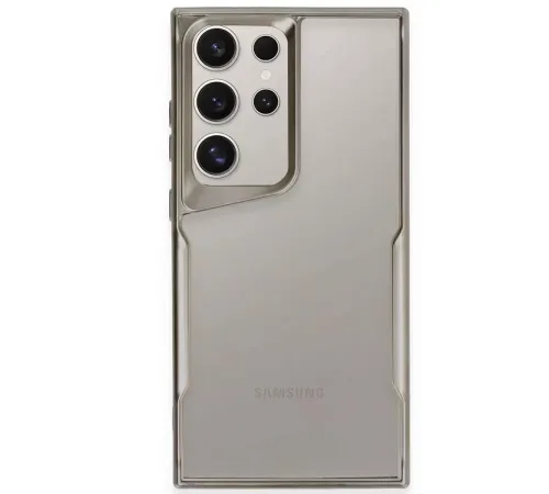 Samsung Galaxy S24 Ultra Kılıf Boyi Silikon Kapak - Titan Gri