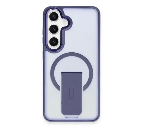 Samsung Galaxy S24 Tork Magsafe Standlı Kapak - Lacivert