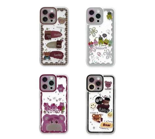 Apple iPhone 14 Pro Kılıf Sweet Desenli Silikon Kapak - Pembe