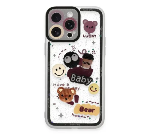Apple iPhone 14 Pro Kılıf Sweet Desenli Silikon Kapak - Sarı