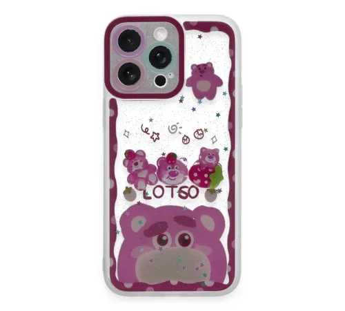 Apple iPhone 14 Pro Max Kılıf Sweet Desenli Silikon Kapak - Pembe