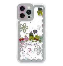 Apple iPhone 14 Pro Max Kılıf Sweet Desenli Silikon Kapak - Açık Mavi