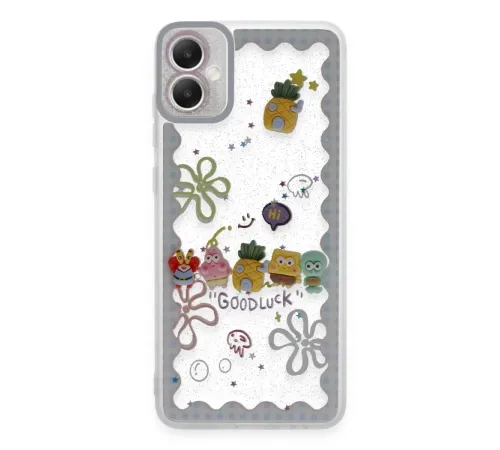 Samsung Galaxy A05 Kılıf Sweet Desenli Silikon Kapak - Açık Mavi