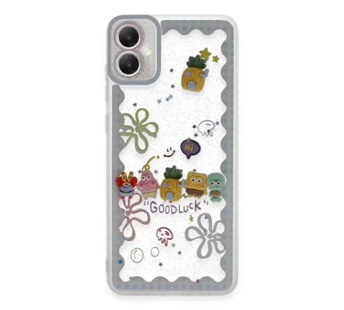 Samsung Galaxy A05 Kılıf Sweet Desenli Silikon Kapak - Açık Mavi
