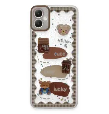 Samsung Galaxy A05 Kılıf Sweet Desenli Silikon Kapak - Şeffaf