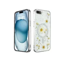 Apple iPhone 7 Kılıf Daisy Simli Magsafe Kapak - Gümüş