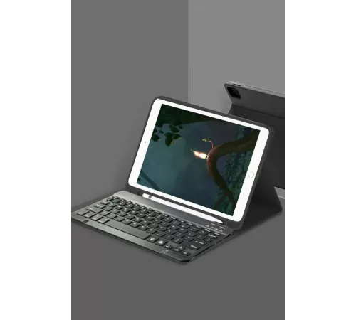 Samsung Galaxy X200 Tab A8 10.5 Kılıf KC01 Smart Klavyeli Tablet Kılıfı - Siyah