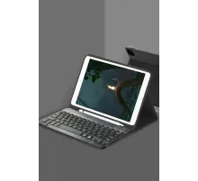Apple iPad 5 Air 9.7 Kılıf KC01 Smart Klavyeli Tablet Kılıfı - Siyah