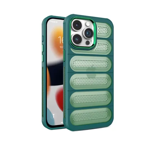 Apple iPhone 14 Pro Max Kılıf Airmax Silikon Kapak - Koyu Yeşil