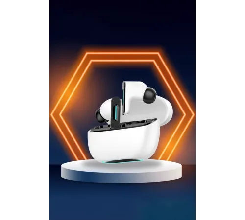 LS-518 Aktif Gürültü Engelleyici Özellikli TWS Airpods Kulaklık - Beyaz-Siyah