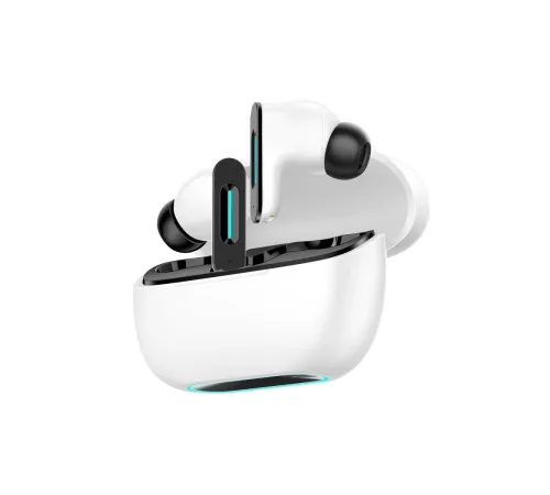 LS-518 Aktif Gürültü Engelleyici Özellikli TWS Airpods Kulaklık - Beyaz-Siyah