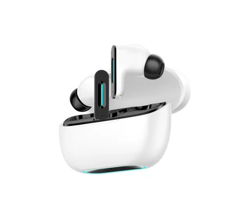 LS-518 Aktif Gürültü Engelleyici Özellikli TWS Airpods Kulaklık - Beyaz-Siyah