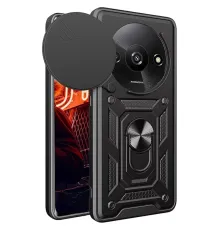 Xiaomi Redmi A3 4G Kılıf Pars Lens Yüzüklü Silikon - Siyah