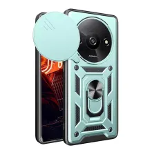 Xiaomi Redmi A3 4G Kılıf Pars Lens Yüzüklü Silikon - Yeşil