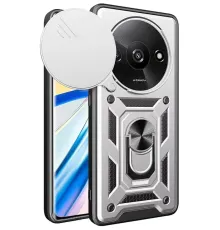 Xiaomi Redmi A3 4G Kılıf Pars Lens Yüzüklü Silikon - Gümüş