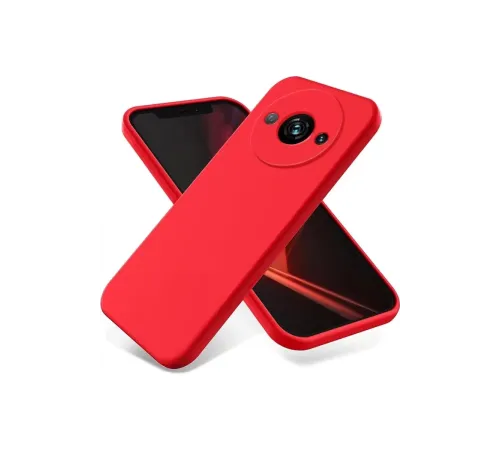 Xiaomi Redmi A3 4G Kılıf First Silikon - Kırmızı