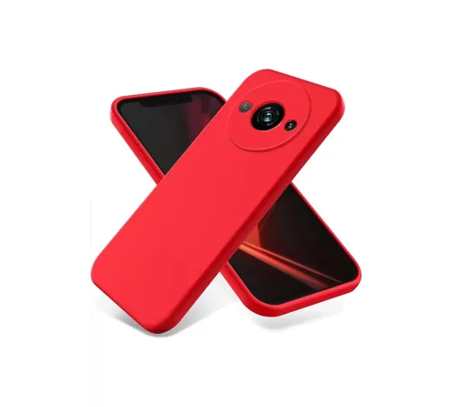 Xiaomi Redmi A3 4G Kılıf First Silikon - Kırmızı