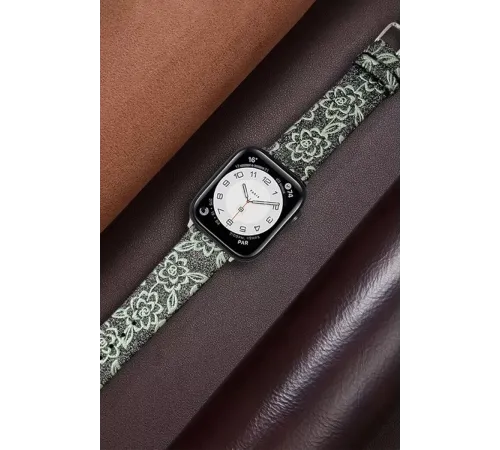 Apple Watch 38mm Creeper Desenli Kordon - Siyah