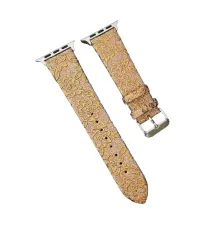 Apple Watch 42mm Creeper Desenli Kordon - Gold