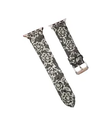 Apple Watch 42mm Creeper Desenli Kordon - Siyah
