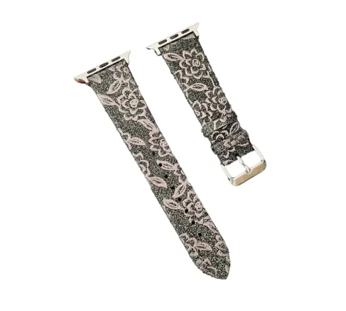 Apple Watch 42mm Creeper Desenli Kordon - Kahverengi