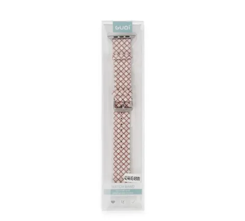 Apple Watch 38mm Karo Motif Kordon - Pembe