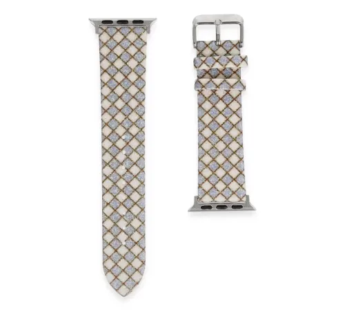 Apple Watch 38mm Karo Motif Kordon - Lila