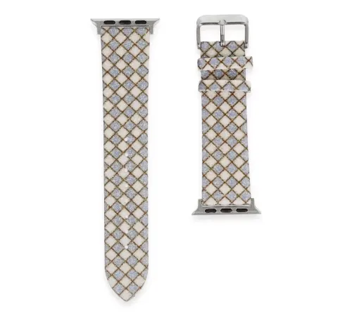 Apple Watch 42mm Karo Motif Kordon - Lila