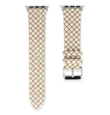 Apple Watch 42mm Karo Motif Kordon - Mavi