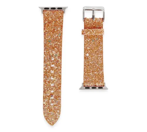 Apple Watch 42mm Starry Taşlı Kordon - Pudra