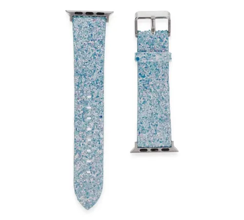 Apple Watch 42mm Starry Taşlı Kordon - Turkuaz