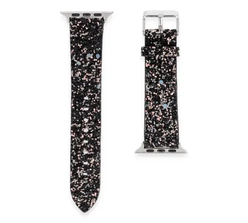 Apple Watch 38mm Starry Taşlı Kordon - Siyah