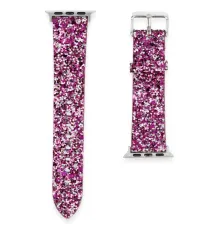 Apple Watch 38mm Starry Taşlı Kordon - Derin Mor