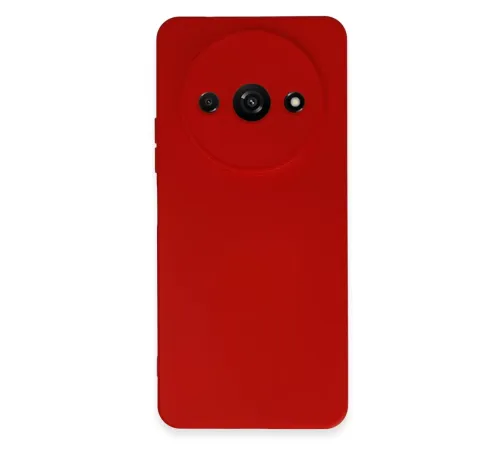 Xiaomi Redmi A3 4G Kılıf Nano içi Kadife Silikon - Kırmızı