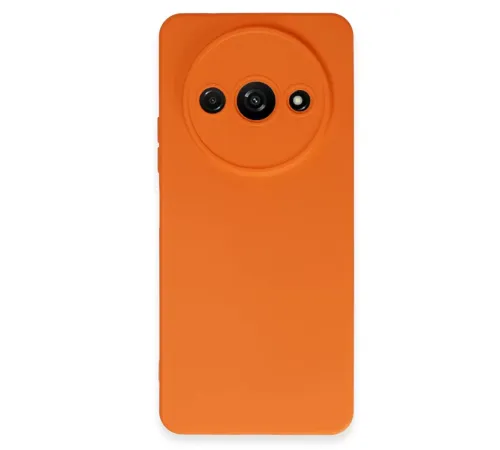 Xiaomi Redmi A3 4G Kılıf Nano içi Kadife Silikon - Turuncu