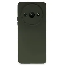 Xiaomi Redmi A3 4G Kılıf Nano içi Kadife Silikon - Koyu Yeşil